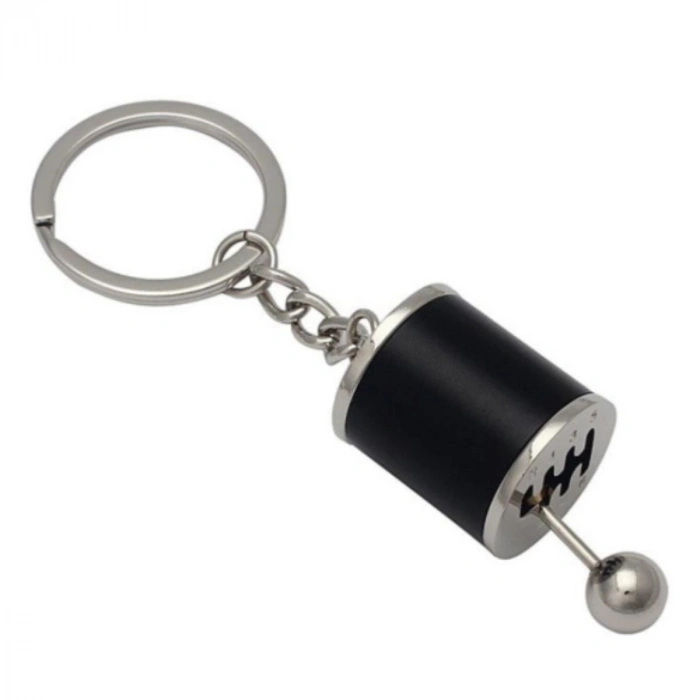 Durukar® Hareketli Araba Vites Anahtarlık Altı Hız Manuel Vites Dişli Shifter Topuzu Metal Anahtarlık