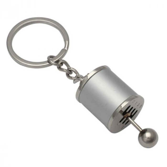 Durukar® Hareketli Araba Vites Anahtarlık Altı Hız Manuel Vites Dişli Shifter Topuzu Metal Anahtarlık