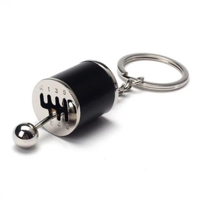 Durukar® Hareketli Araba Vites Anahtarlık Altı Hız Manuel Vites Dişli Shifter Topuzu Metal Anahtarlık