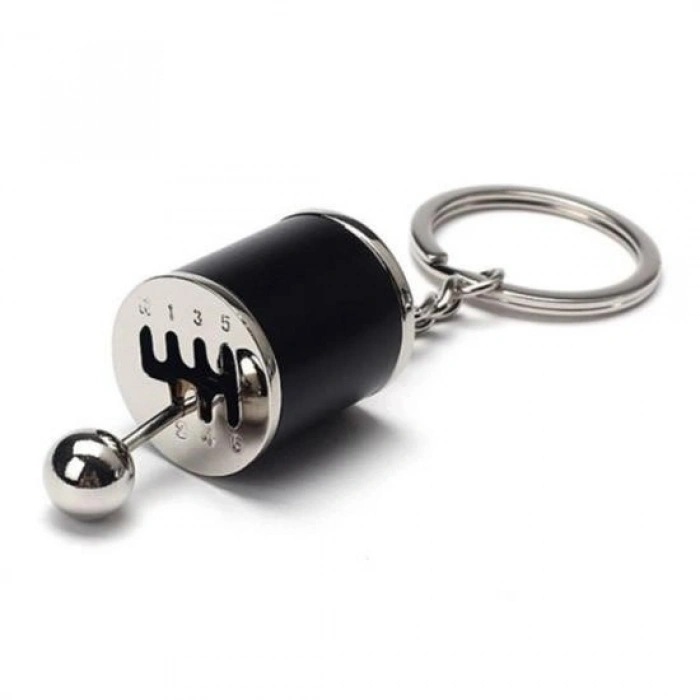 Durukar® Hareketli Araba Vites Anahtarlık Altı Hız Manuel Vites Dişli Shifter Topuzu Metal Anahtarlık