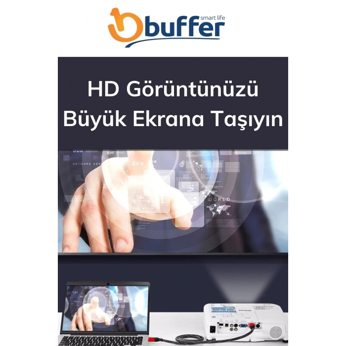 Durukar® HDMI Kablosu HDTV Bilgisayar Uydu Görüntü Ses Full HD Sargılı Görüntü Aktarma Kablosu