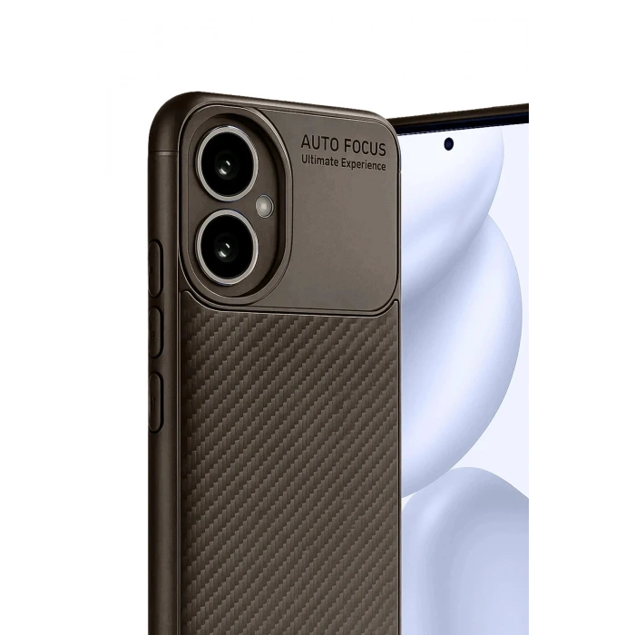 Durukar®  Honor 400 Kılıf Auto Focus Karbon Kapak - Kahverengi