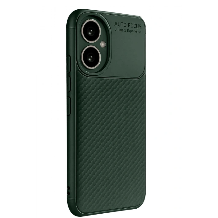 Durukar®  Honor 400 Kılıf Auto Focus Karbon Kapak - Koyu Yeşil