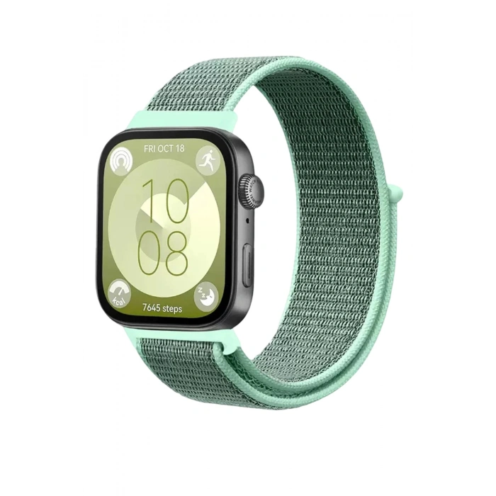 Durukar®  Huawei Fit 4 Hasırlı Cırtcırtlı Kordon - Turkuaz