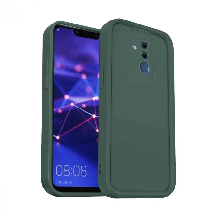 Durukar®  Huawei Mate 20 Lite Kılıf Viera Silikon - Koyu Yeşil