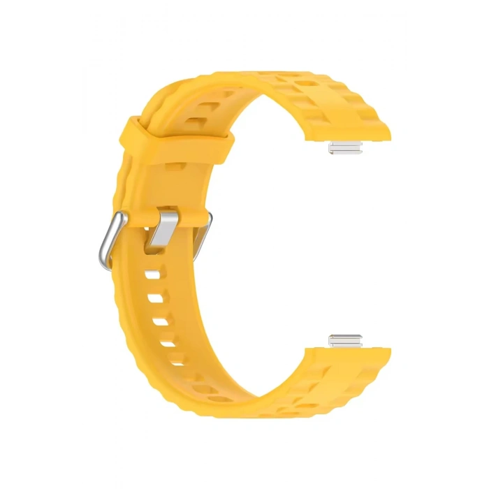 Durukar®  Huawei Watch Fit 3 Klasik Kordon - Sarı