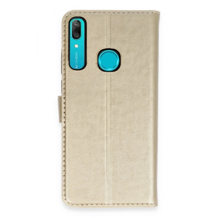 Durukar®  Huawei Y6 Prime Kılıf Trend S Plus Kapaklı Kılıf - Gold
