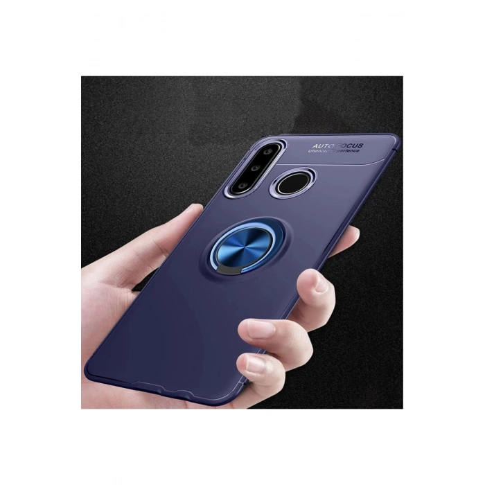 Durukar®  Huawei Y6P Kılıf Range Yüzüklü Silikon - Mavi