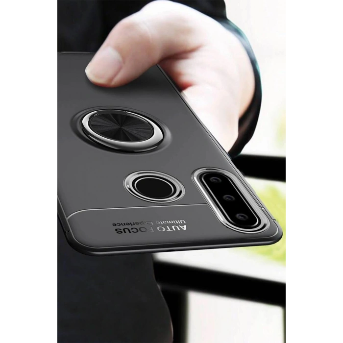 Durukar®  Huawei Y6P Kılıf Range Yüzüklü Silikon - Mavi