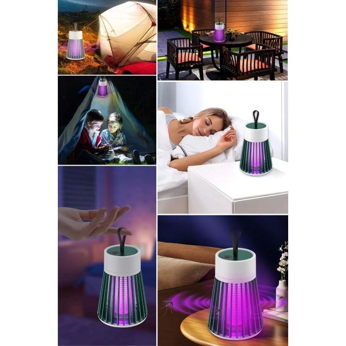 Durukar® İç ve Dış Mekanlar İçin Şarjlı Sinek Öldürücü Sivrisinek Kovucu,UV Işıklı Sineksavar Taşınabilir Gece Lambası