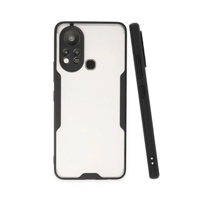 Durukar®  İnfinix Hot 11s Kılıf Platin Silikon - Siyah