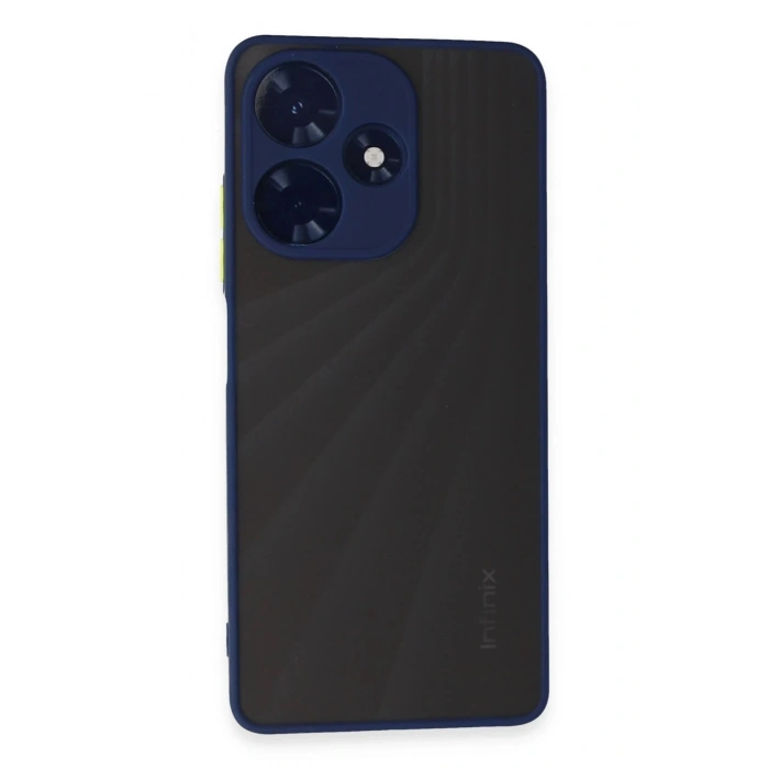 Durukar®  İnfinix Hot 30 4G Kılıf Montreal Silikon Kapak - Lacivert