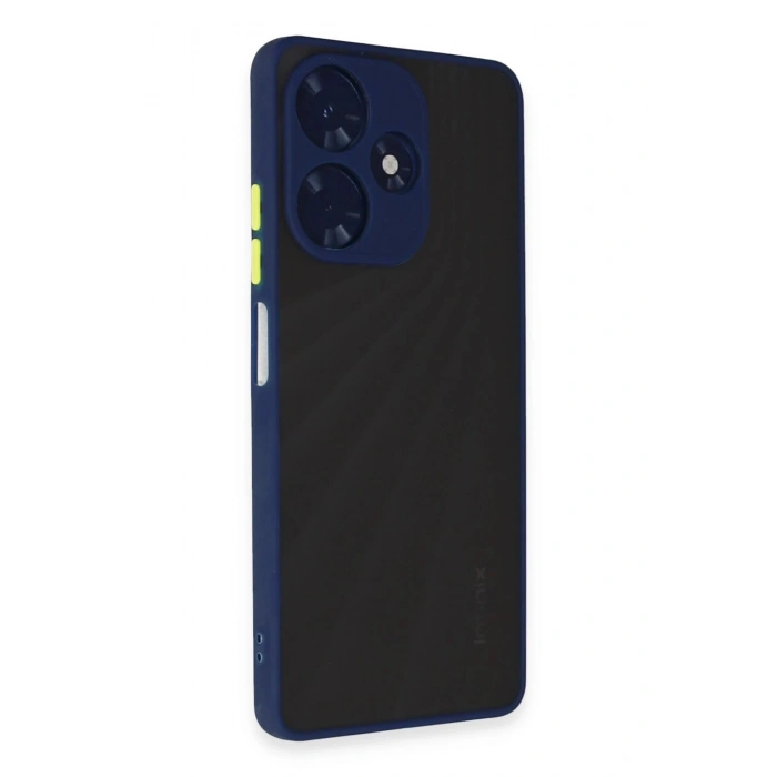 Durukar®  İnfinix Hot 30 4G Kılıf Montreal Silikon Kapak - Lacivert