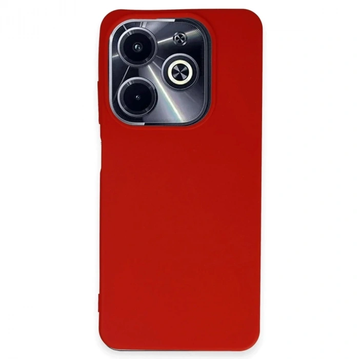 Durukar®  İnfinix Hot 40i Kılıf First Silikon - Kırmızı