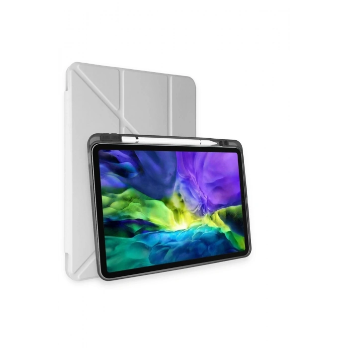 Durukar®  iPad Pro 11 (2018) Kılıf Kalemlikli Mars Tablet Kılıfı - Gri