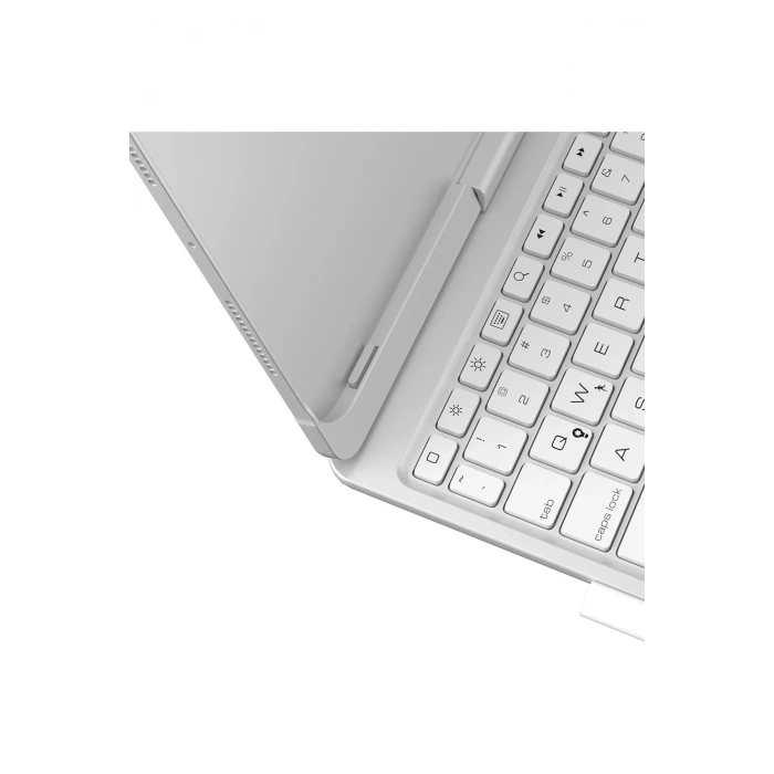 Durukar®  iPad Pro 11 (2024) F11 ATS Kılıf Magic Dönen Klavyeli Tablet Kılıf - Gümüş