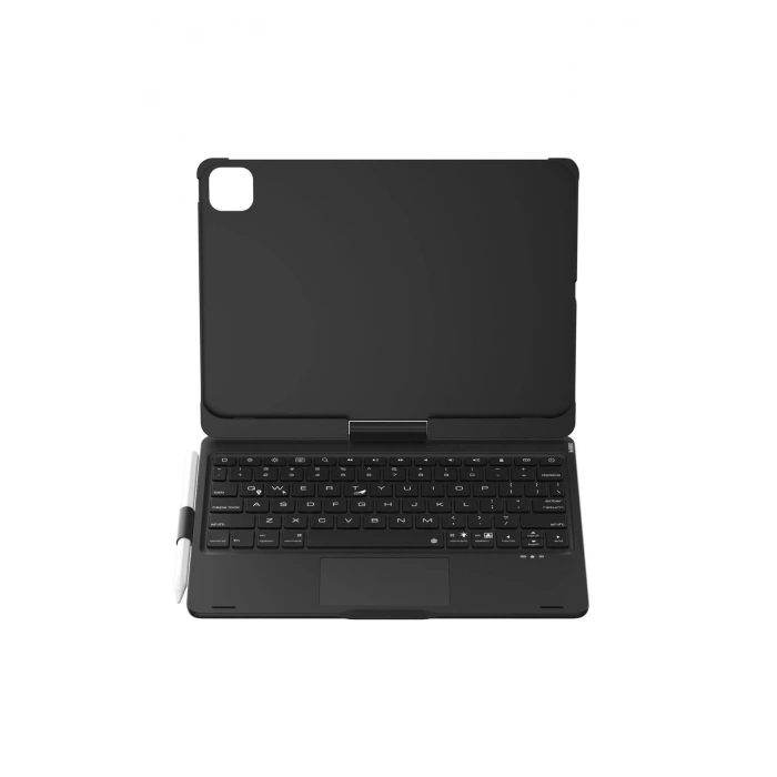Durukar®  iPad Pro 11 (2024) F11 ATS Kılıf Magic Dönen Klavyeli Tablet Kılıf - Siyah