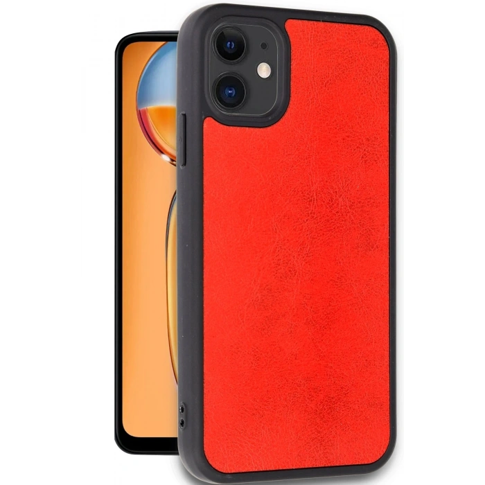 Durukar®  iPhone 11 Kılıf Aras Deri Kapak - Kırmızı
