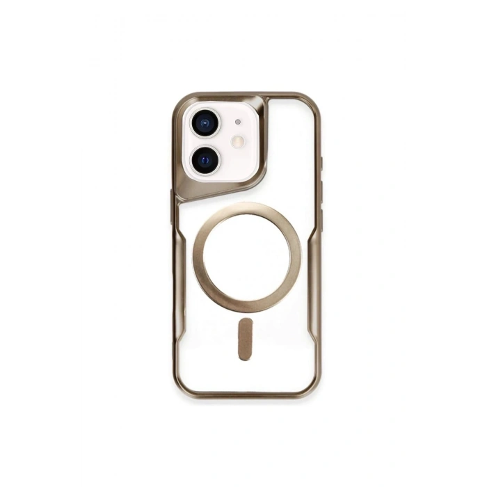 Durukar®  iPhone 11 Kılıf Boyi Magsafe Silikon Kapak - Çöl Titanyum