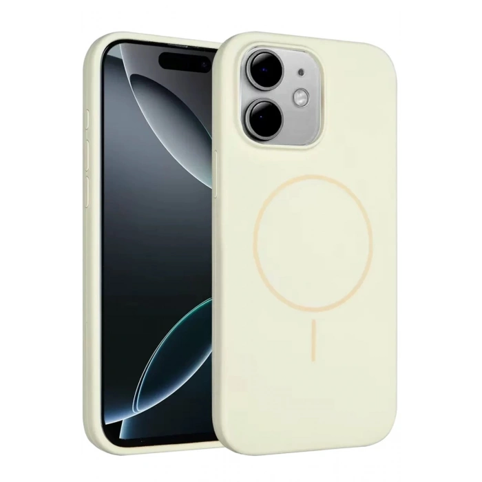 Durukar®   iPhone 11 Kılıf Jully Magsafe Kapak - Bej