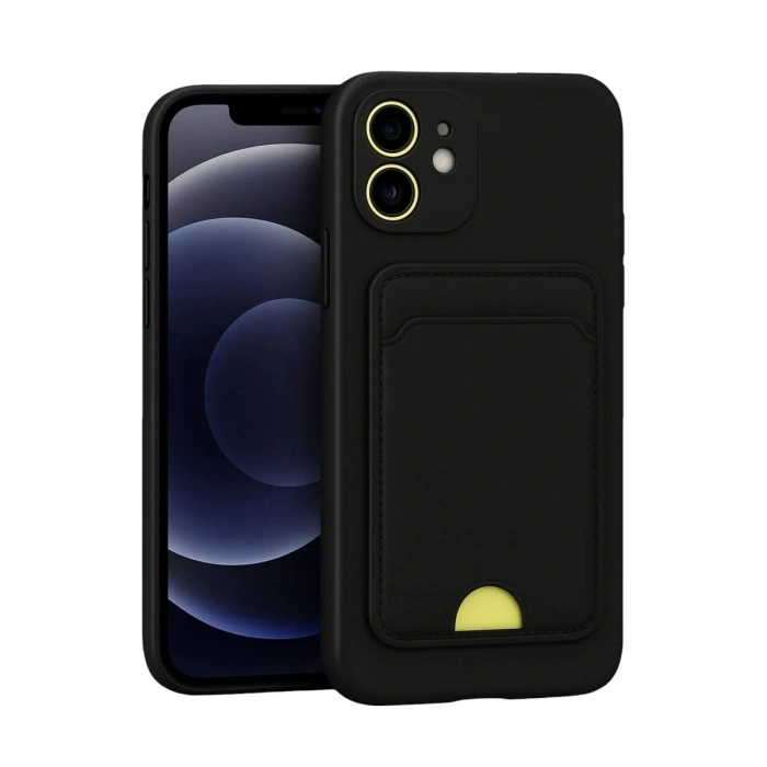 Durukar®  iPhone 11 Kılıf Kelvin Kartvizitli Silikon - Siyah