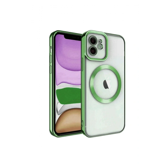 Durukar®  iPhone 11 Kılıf Kross Magneticsafe Kapak - Koyu Yeşil