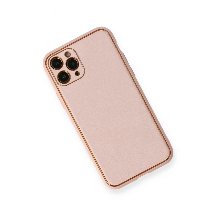 Durukar®  iPhone 11 Pro Kılıf Coco Deri Silikon Kapak - Pembe