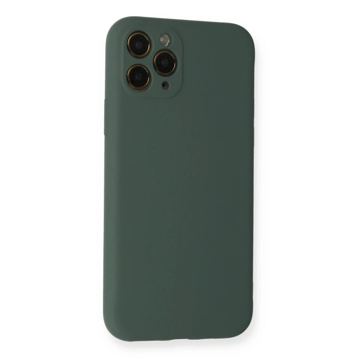 Durukar®  iPhone 11 Pro Kılıf Nano içi Kadife Silikon - Koyu Yeşil