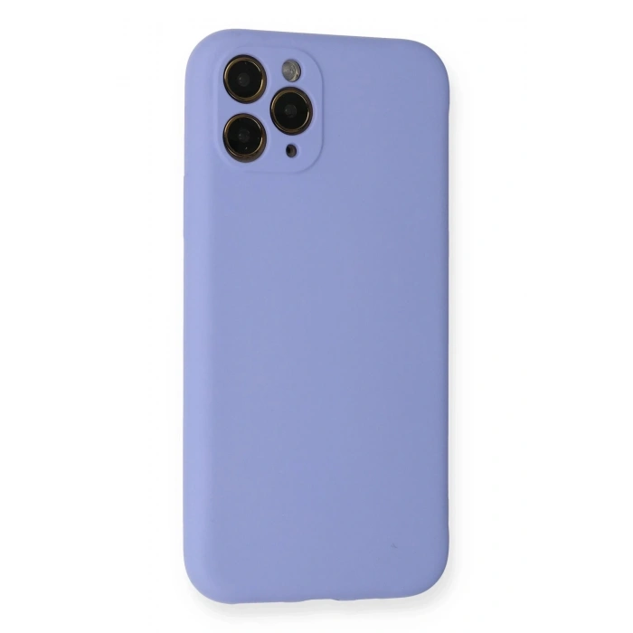 Durukar®  iPhone 11 Pro Kılıf Nano içi Kadife Silikon- Lila
