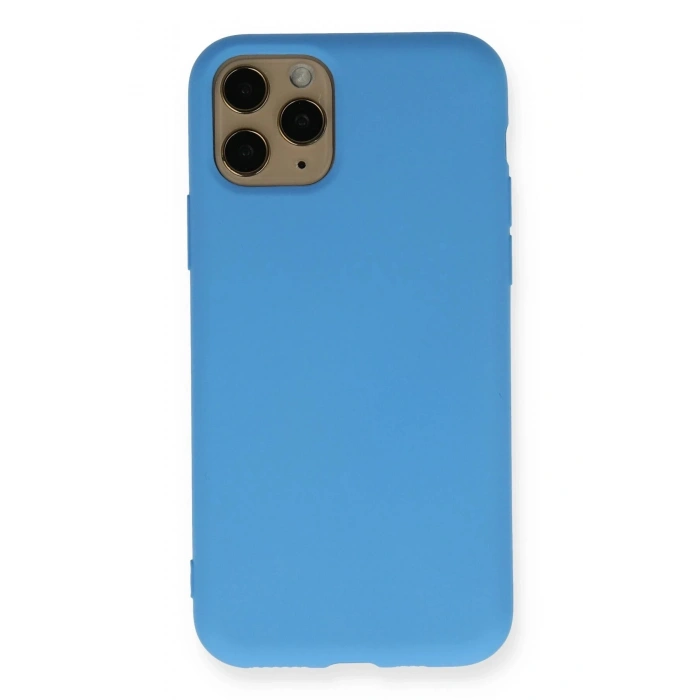 Durukar®  iPhone 11 Pro Kılıf Nano içi Kadife Silikon - Mavi