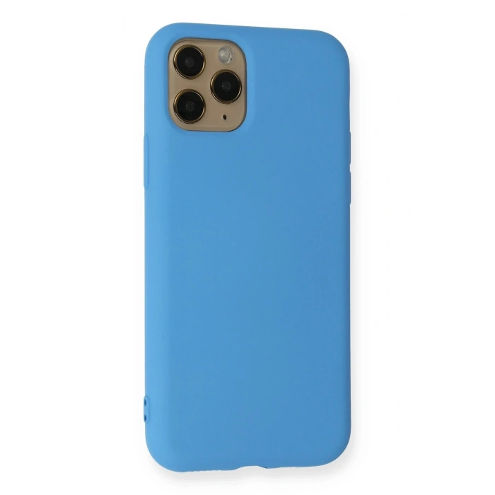 Durukar®  iPhone 11 Pro Kılıf Nano içi Kadife Silikon - Mavi