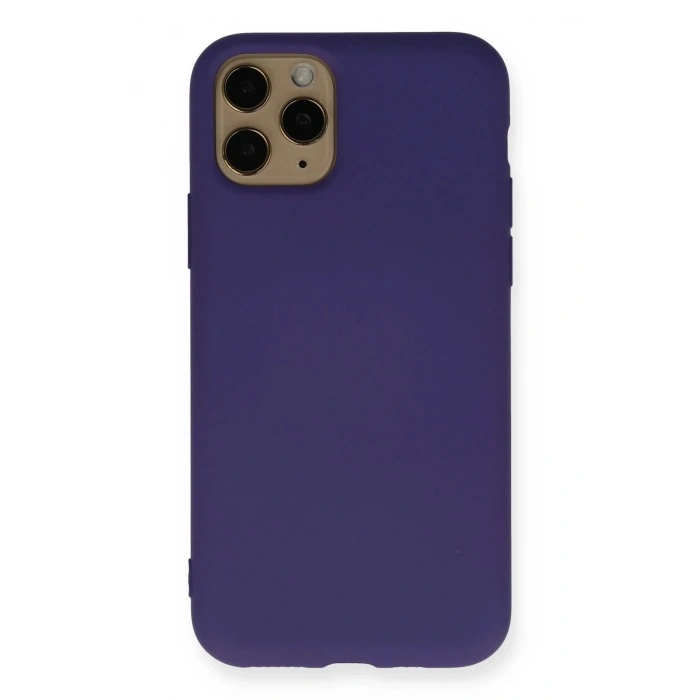 Durukar®  iPhone 11 Pro Kılıf Nano içi Kadife Silikon - Mor