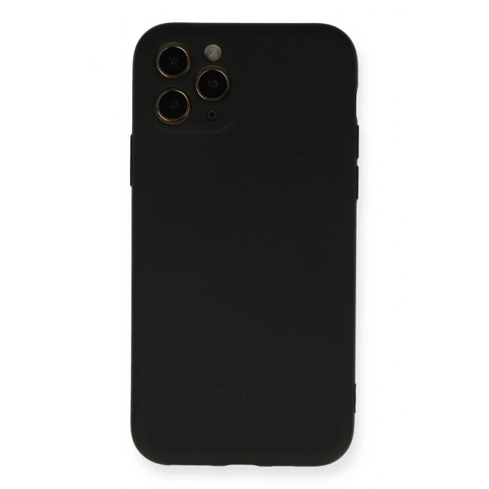 Durukar®  iPhone 11 Pro Kılıf Nano içi Kadife Silikon - Siyah
