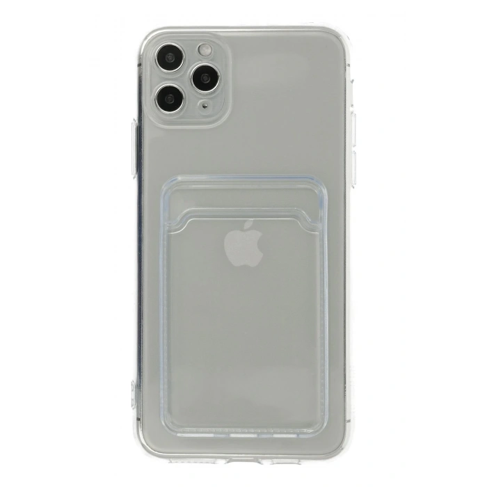Durukar®  iPhone 11 Pro Max Kılıf Kart Şeffaf Silikon - Şeffaf