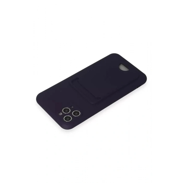 Durukar®   iPhone 11 Pro Max Kılıf Kelvin Kartvizitli Silikon - Derin Mor