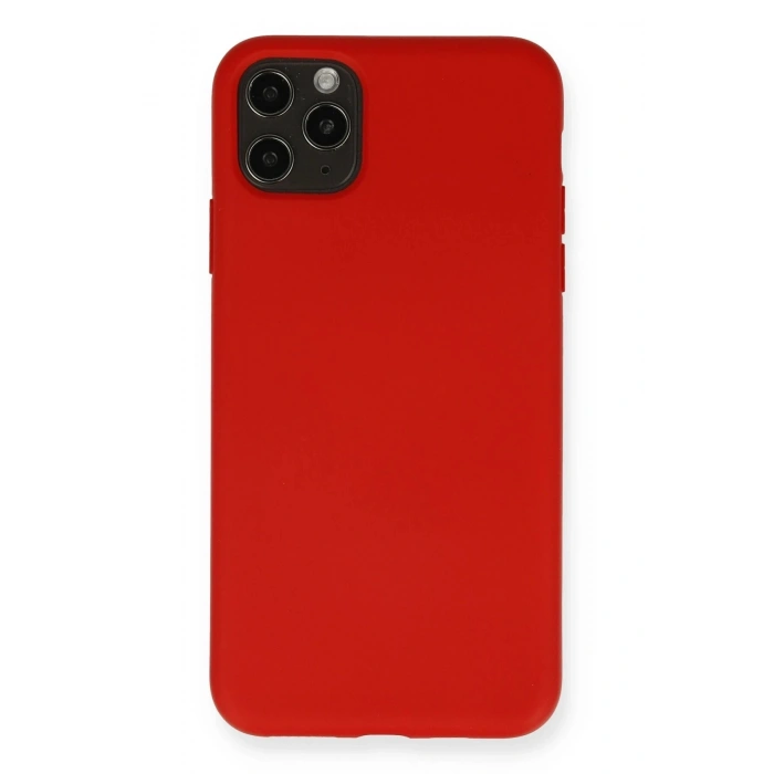 Durukar®  iPhone 11 Pro Max Kılıf Nano içi Kadife Silikon - Kırmızı