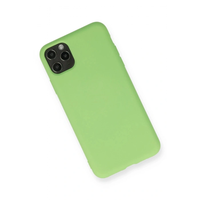 Durukar®  iPhone 11 Pro Max Kılıf Nano içi Kadife Silikon - Yeşil