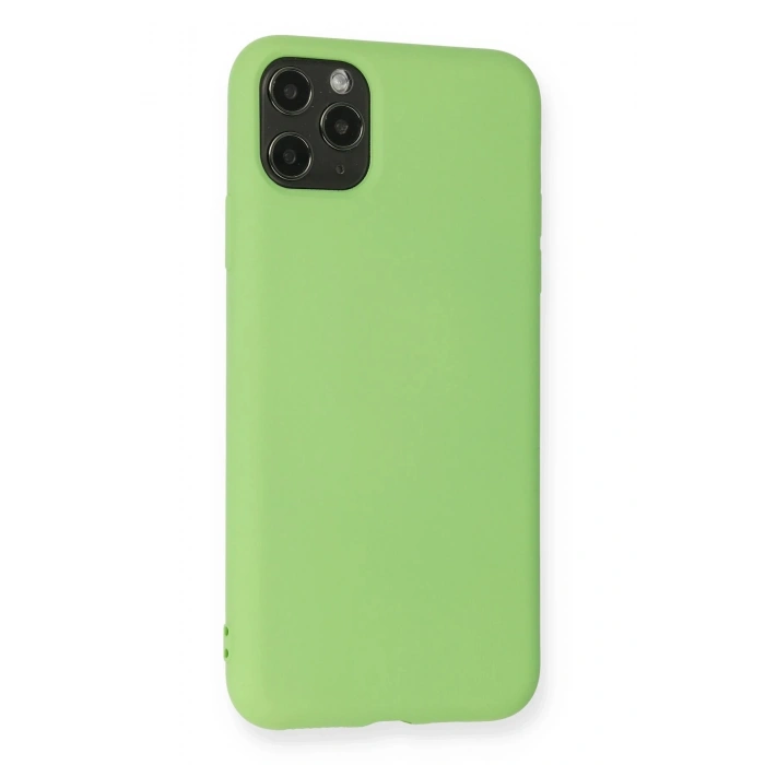 Durukar®  iPhone 11 Pro Max Kılıf Nano içi Kadife Silikon - Yeşil