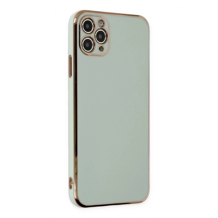 Durukar®  iPhone 11 Pro Max Kılıf Volet Silikon - Açık Yeşil