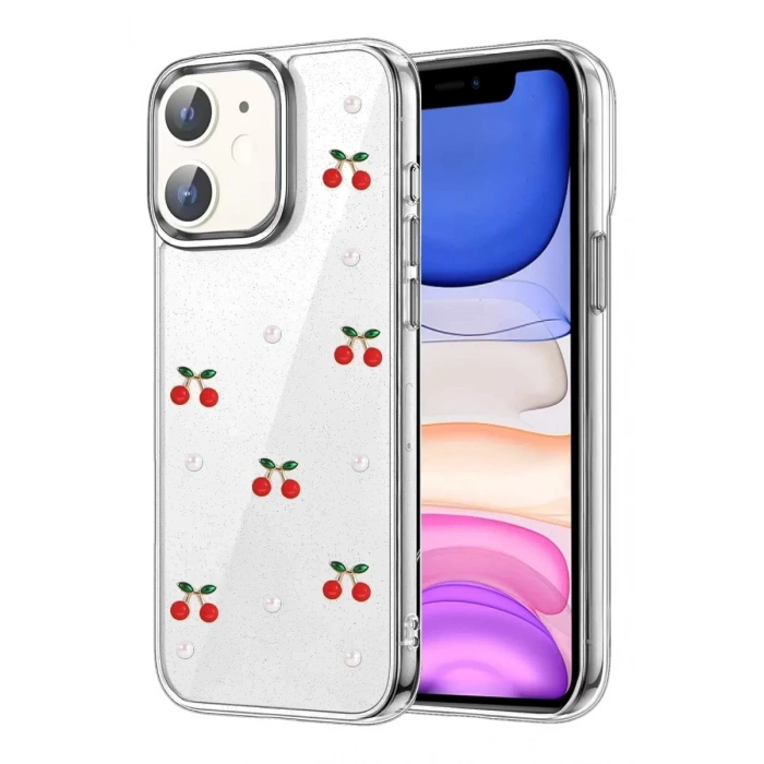 Durukar®   iPhone 12 Fiyonk Desenli Kapak - Desen 9