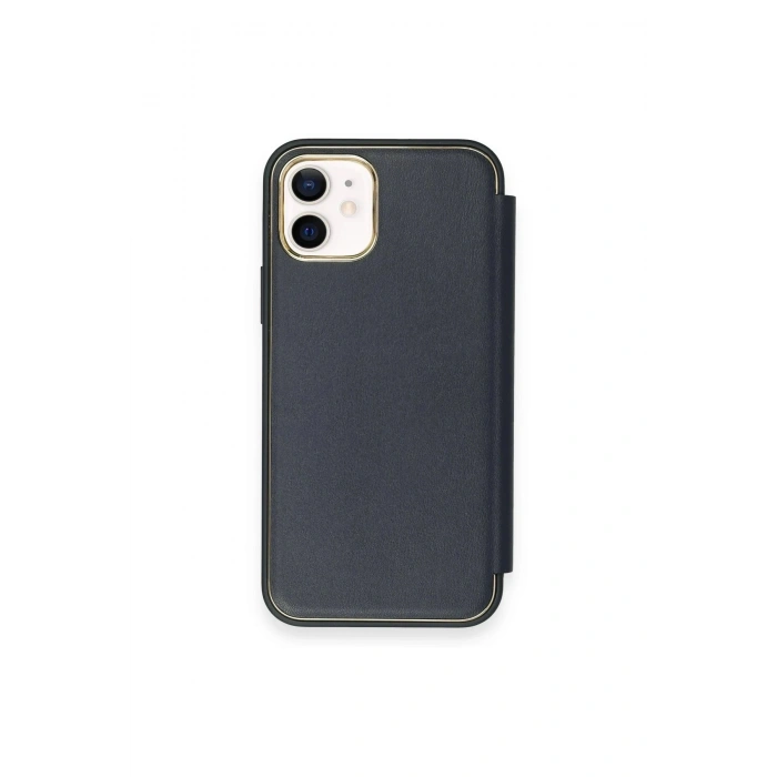 Durukar®  iPhone 12 Kılıf Dolpin Kapaklı - Lacivert