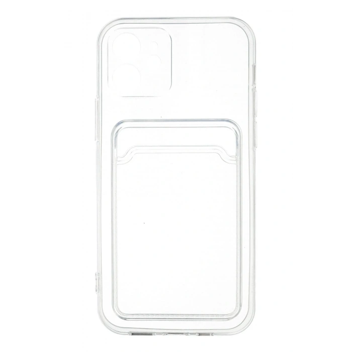 Durukar®  iPhone 12 Kılıf Kart Şeffaf Silikon - Şeffaf