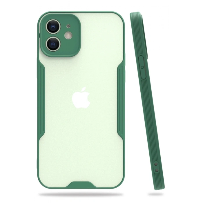 Durukar®  iPhone 12 Kılıf Platin Silikon - Yeşil