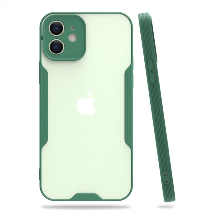 Durukar®  iPhone 12 Kılıf Platin Silikon - Yeşil