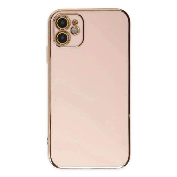 Durukar®  iPhone 12 Kılıf Volet Silikon - Pembe