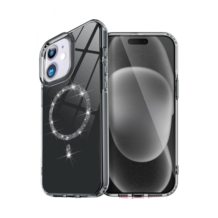 Durukar® iPhone 12 Live Diamond Magsafe Cover - Black