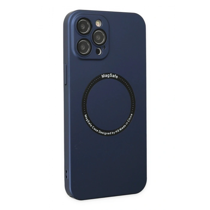 Durukar®  iPhone 12 Pro Kılıf Jack Magneticsafe Lens Silikon - Lacivert