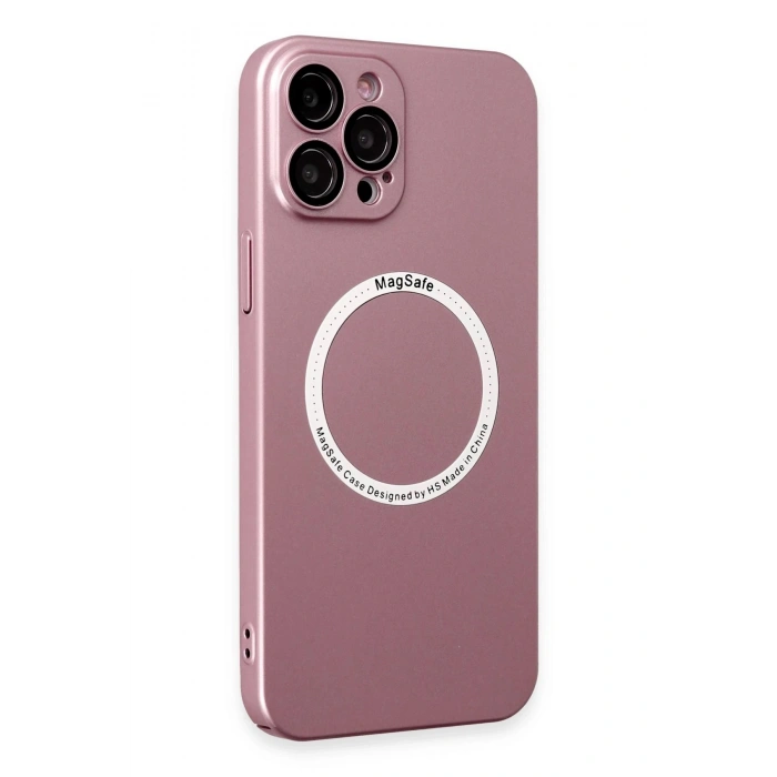 Durukar®  iPhone 12 Pro Kılıf Jack Magneticsafe Lens Silikon - Rose Gold