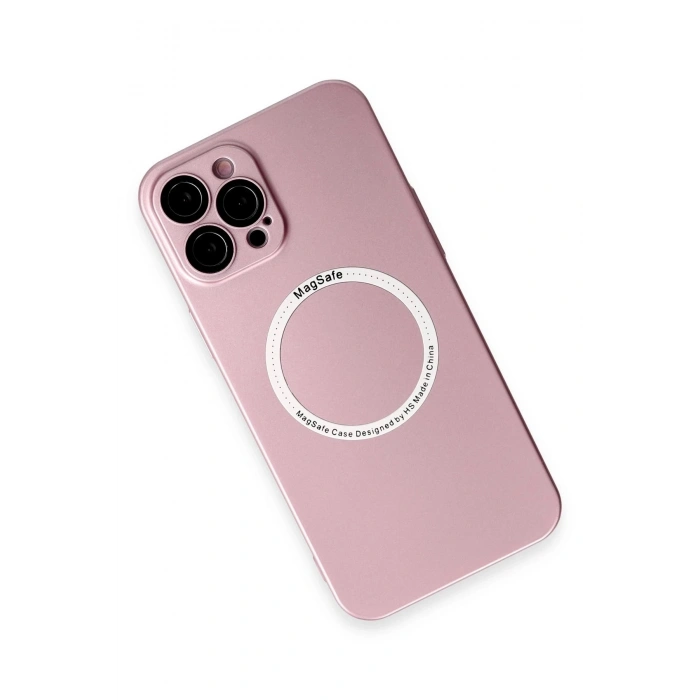 Durukar®  iPhone 12 Pro Kılıf Jack Magneticsafe Lens Silikon - Rose Gold