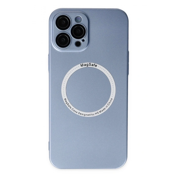 Durukar®  iPhone 12 Pro Kılıf Jack Magneticsafe Lens Silikon - Sierra Blue